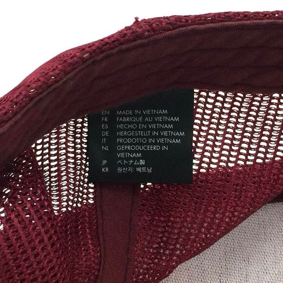 Brixton Wheeler Trucker Hat Burgundy Black Snap Back - Picture 2 of 5